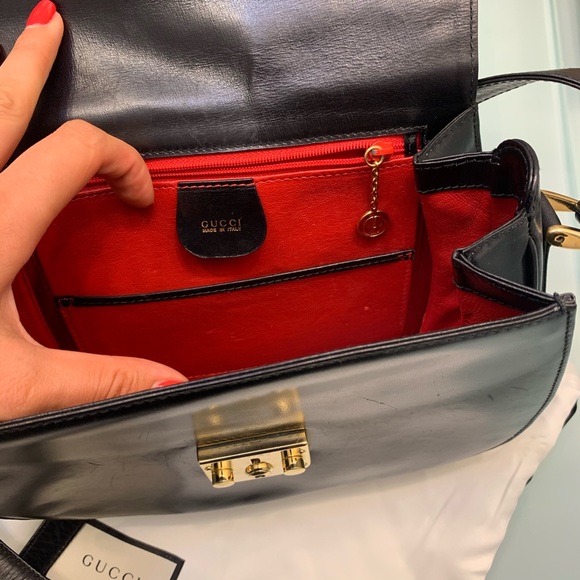 ▪️FINAL SALE▪️GUCCI Padlock Shoulder Bag Black Leather - Picture 14 of 14